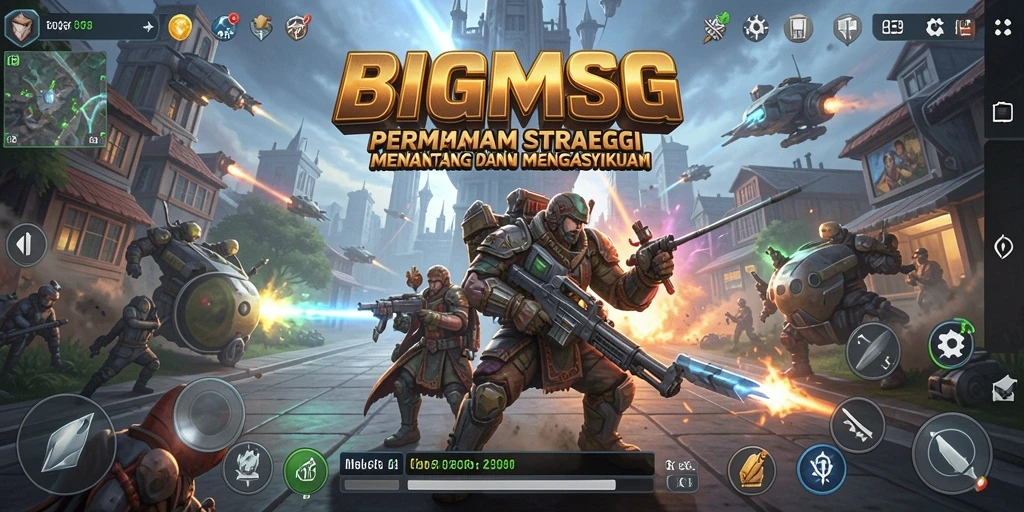 Tampilan gameplay BIGMSG yang mendebarkan dan penuh strategi.