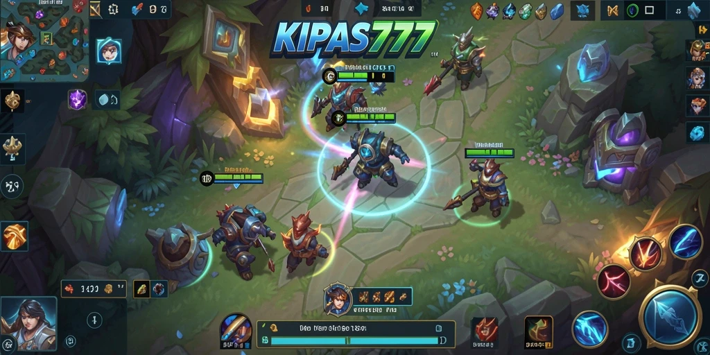 Tampilan gameplay MOBA KIPAS777 yang seru dan kompetitif.