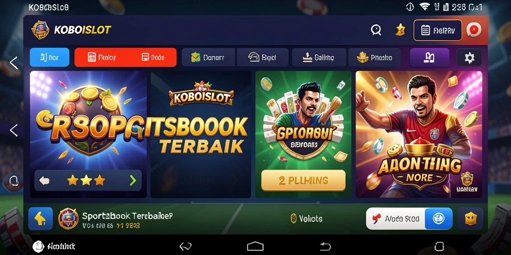Tangkapan layar permainan KOBOISLOT menampilkan keseruan taruhan olahraga.