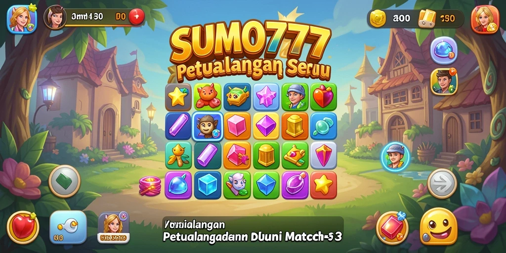 Tampilan gameplay menarik dari SUMO777 yang penuh warna dan tantangan.