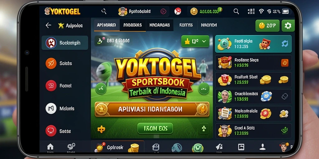 Tampilan antarmuka aplikasi YOKTOGEL saat bermain taruhan olahraga.
