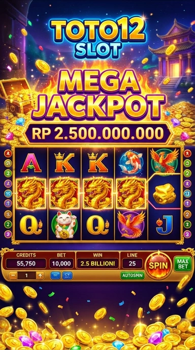 Tampilan utama aplikasi toto12.